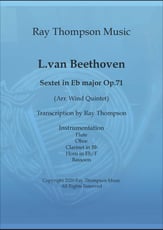 Beethoven: Sextet in Eb Op.71 - wind quintet P.O.D. cover